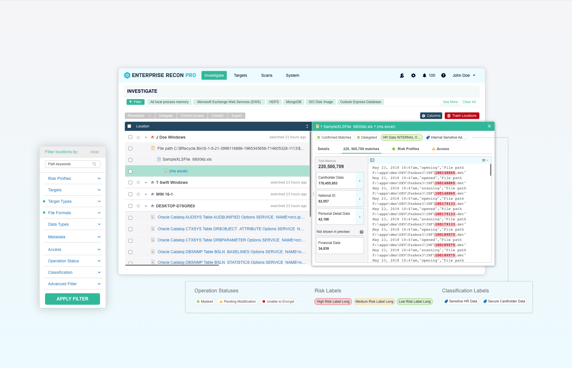 ER Data Table & Inspector